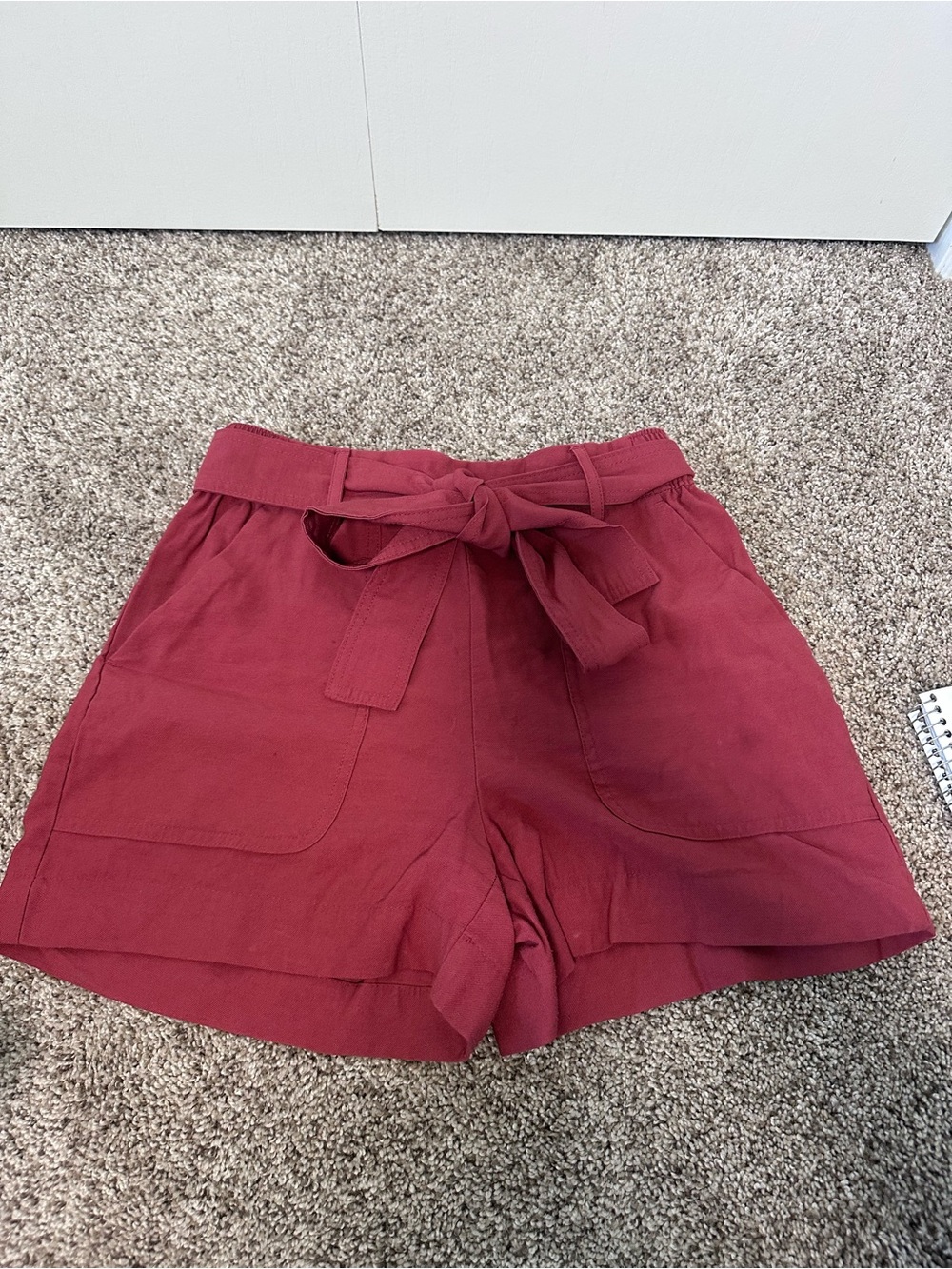 High-Waist Tie-Belt Women's Shorts